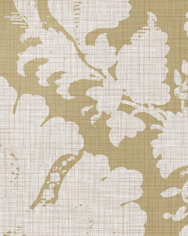 Brussels Watercolor Damask Royal Linen Wallcovering | Phillipe Romano