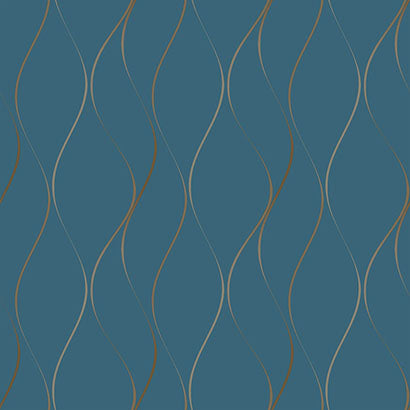 Wavy Stripe Wallpaper | Jeffrey Stevens