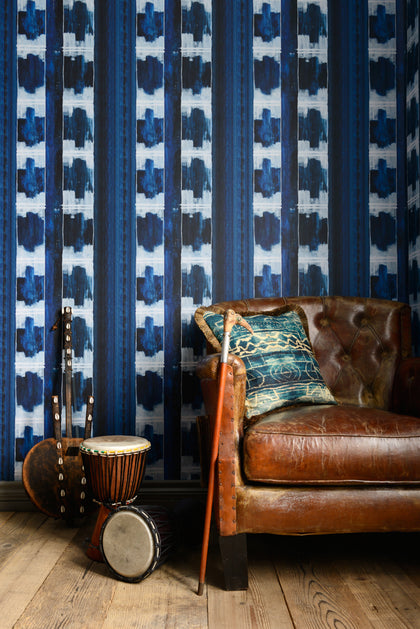 Yoruba - Indigo Wallcovering | Mind the Gap
