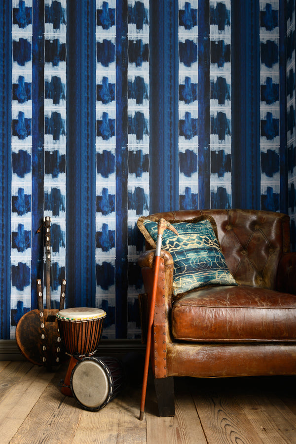 Yoruba - Indigo Wallcovering | Mind the Gap