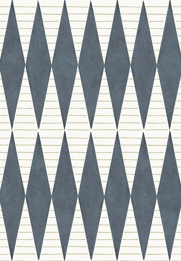 Warrior Añil, Añil Wallcoverings | Coordonné