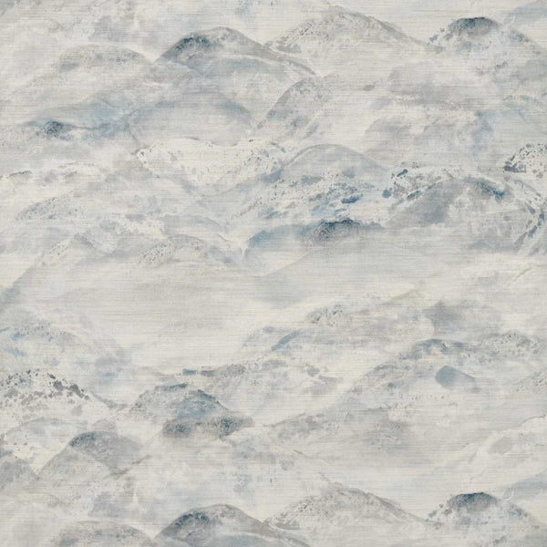 Sansui (On Unique Ground) - Indigo Wash wallcovering | Zoffany