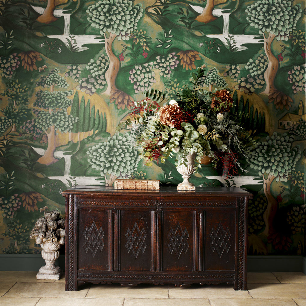 Verdure 310431 - Tapestry Green Wallcovering | Zoffany