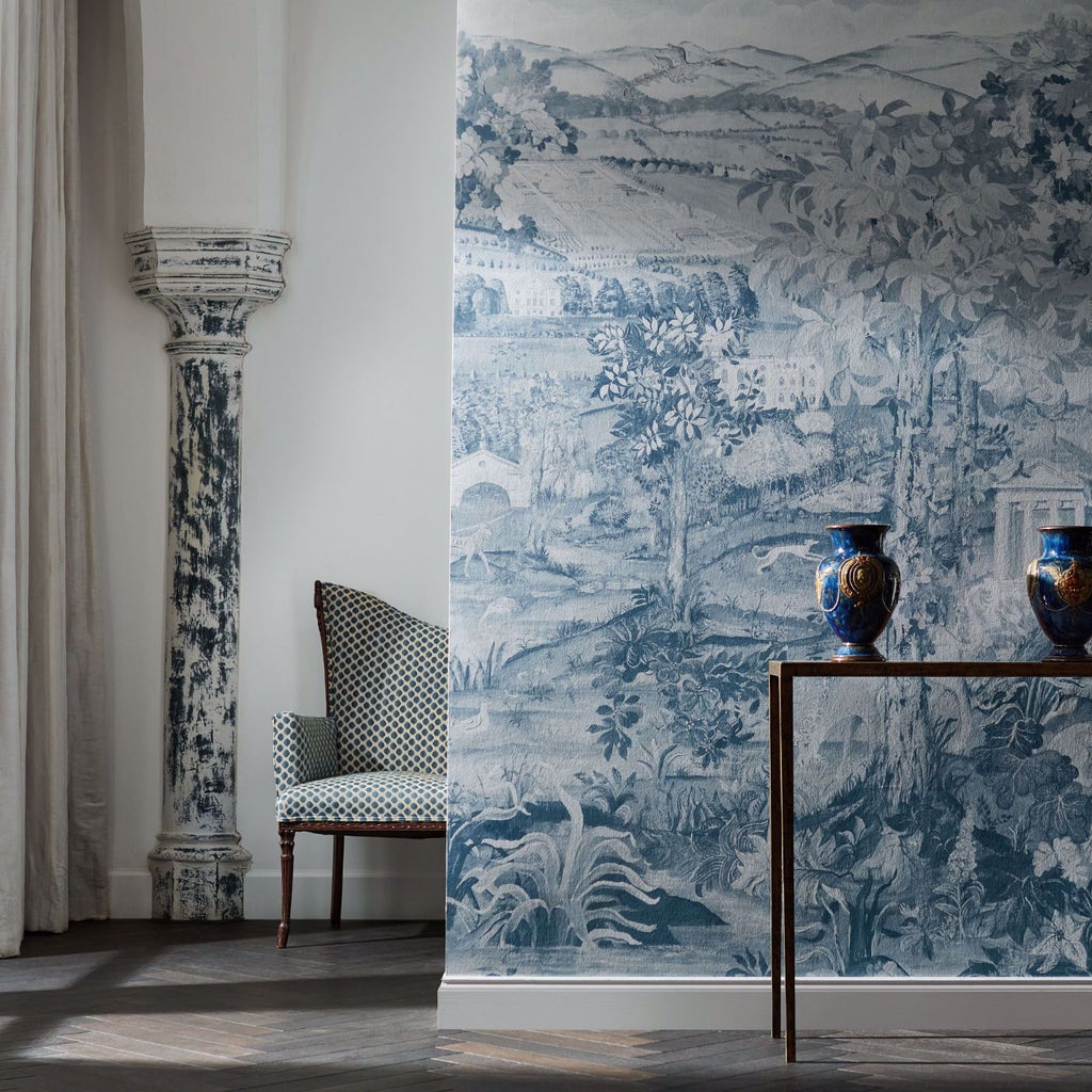 Arcadian Thames - Wedgwood Blue Wallcovering | Zoffany