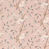 Eleonora Print Tuscan Pink Wallcovering by Zoffany