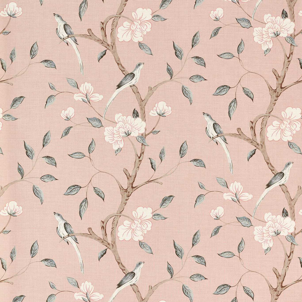 Eleonora Print Tuscan Pink Wallcovering by Zoffany