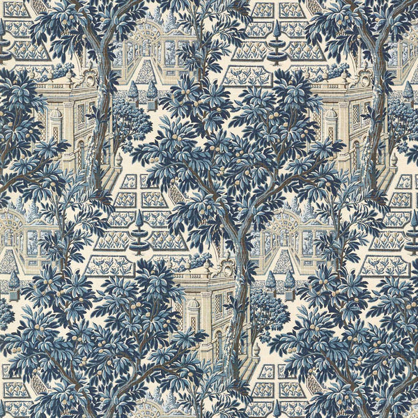 Italian Garden - Indigo wallcovering | Zoffany