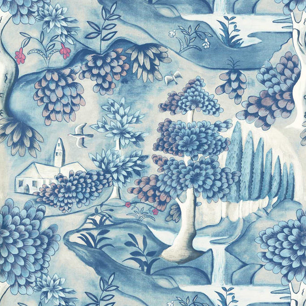 Verdure - Indigo wallcovering | Zoffany