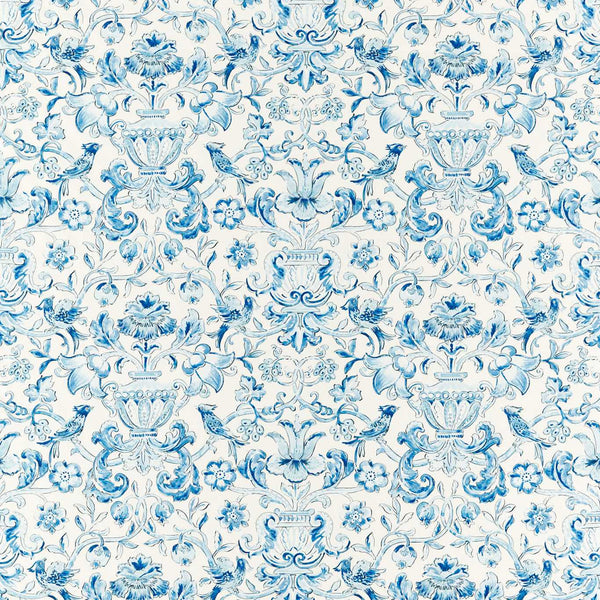 Pompadour Print Indigo | Zoffany