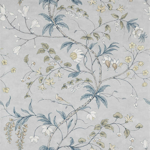 Chambalon Trail - Mercury/Platinum Grey wallcovering | Zoffany