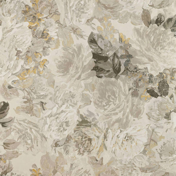 Rose Absolute - Linen/Gold wallcovering | Zoffany