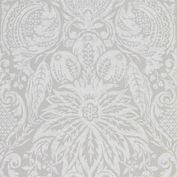Mitford Damask - Platinum Grey wallcovering | Zoffany