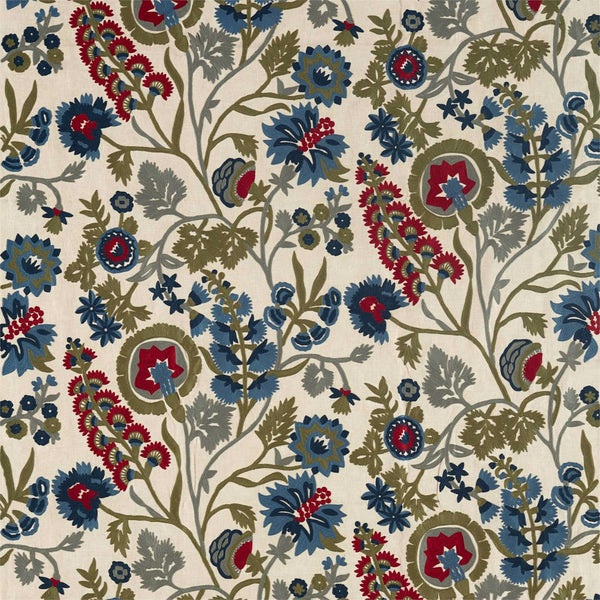 Hardwick Crewel Sunstone/Indigo | Zoffany