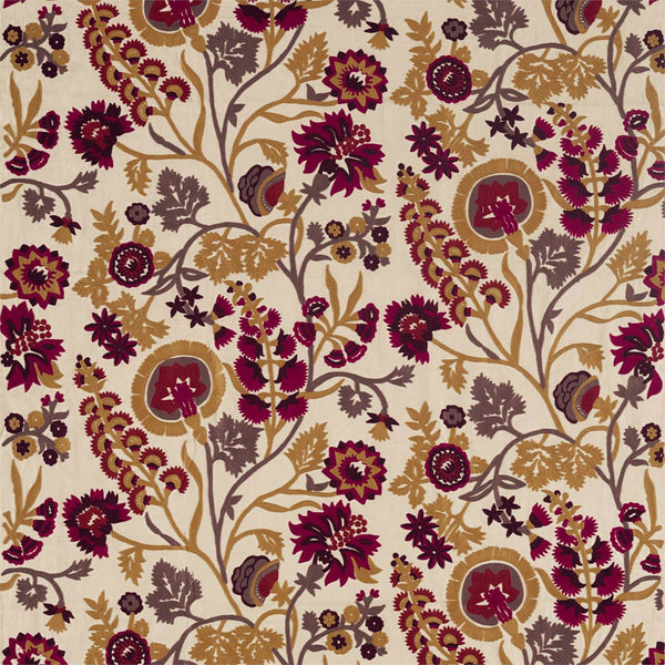 Hardwick Crewel Antique Gold/Cinnabar | Zoffany