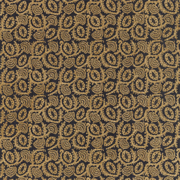 Suzani Embroidery Antique Gold/Vine Black | Zoffany