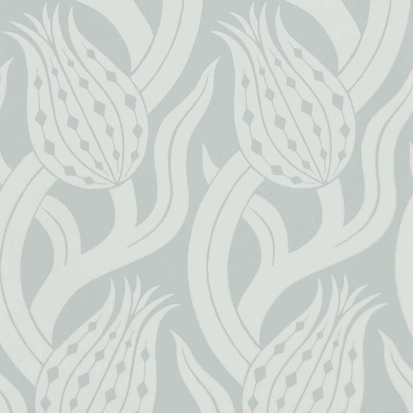 Persian Tulip - Quartz Grey wallcovering | Zoffany