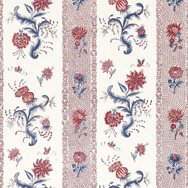 Papaver Stripe - Indigo/Madder wallcovering | Zoffany