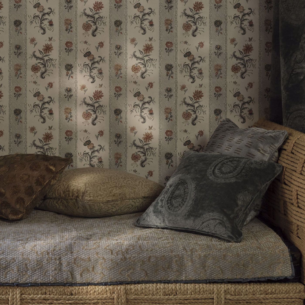 Papaver Stripe - Mazarine Blue Wallcovering | Zoffany