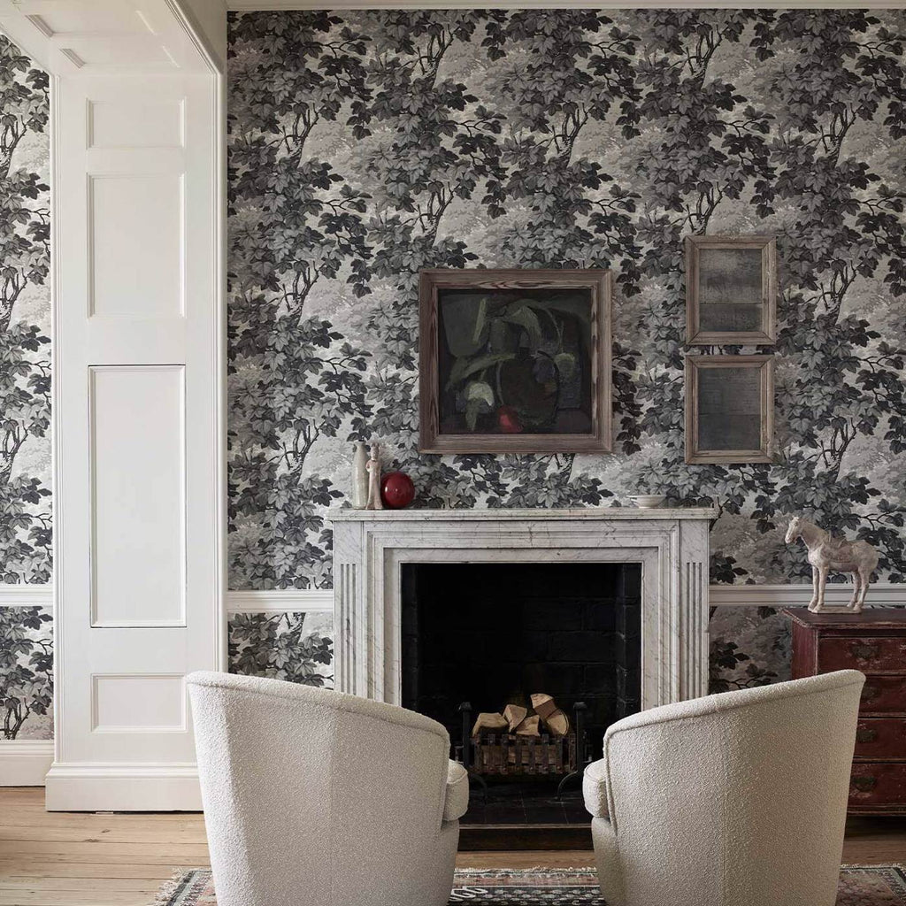 Richmond Park - Charcoal Wallcovering | Zoffany