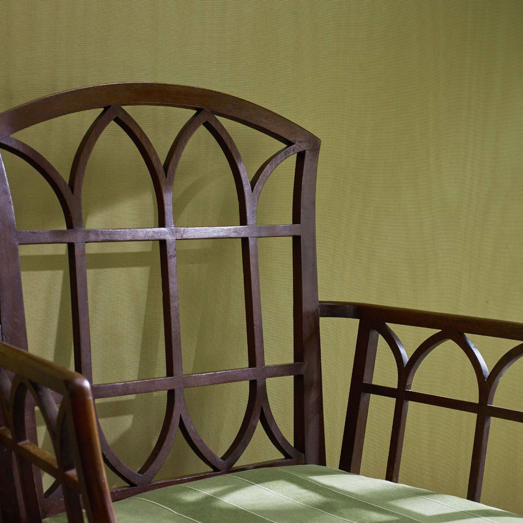 Moire Wallcovering Hessian Green - View 3
