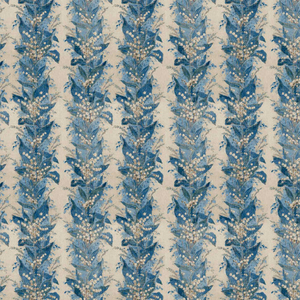 Lily Stripe Chalk/Blue Stone | Zoffany