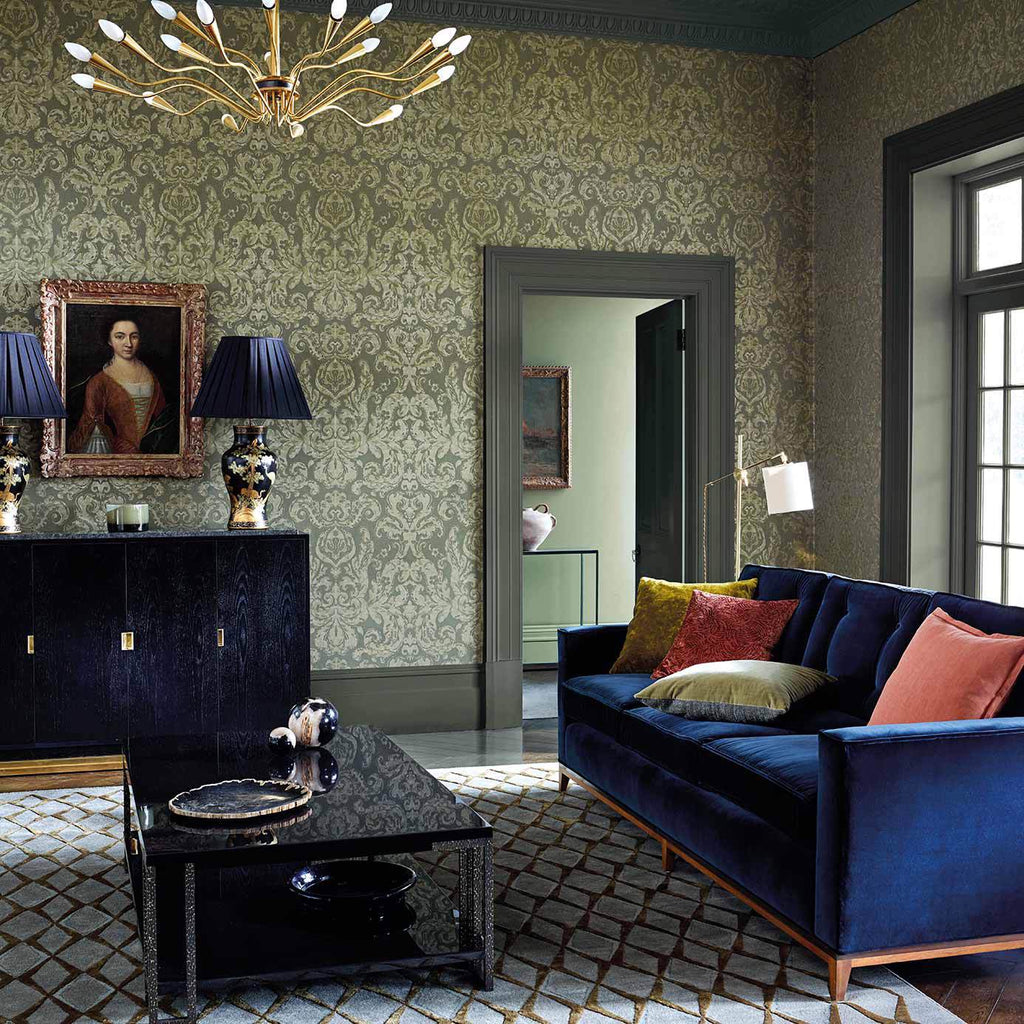 Brocatello - Olivine Wallcovering | Zoffany