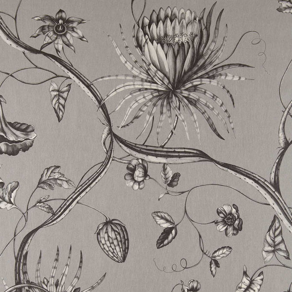 Phaedra - Silver wallcovering | Zoffany