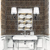 Columns - Vine Black/Antique Gold Wallcovering | Zoffany