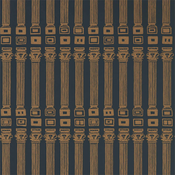 Columns - Vine Black/Antique Gold wallcovering | Zoffany