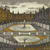 Royal Exchange - Taloyrs Grey/Platinum Wallcovering | Zoffany