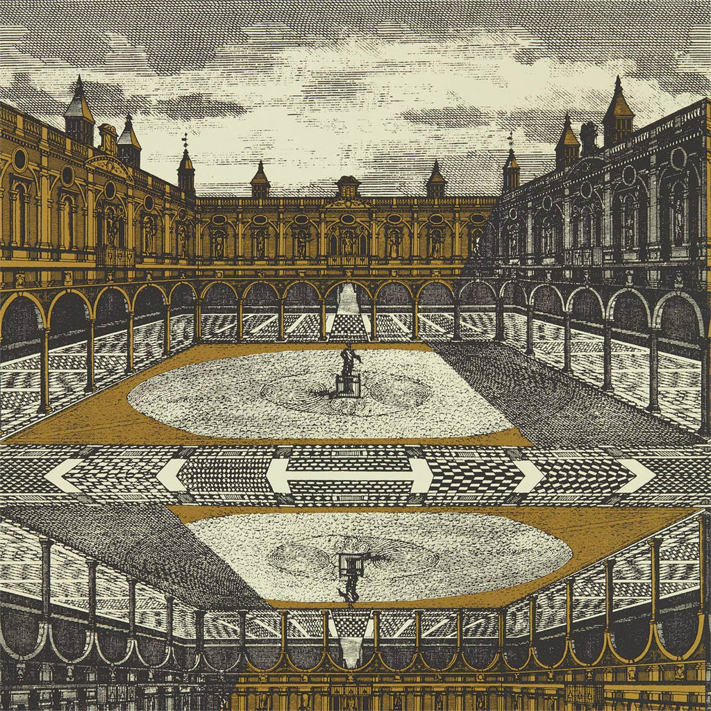 Royal Exchange - Taloyrs Grey/Platinum Wallcovering | Zoffany