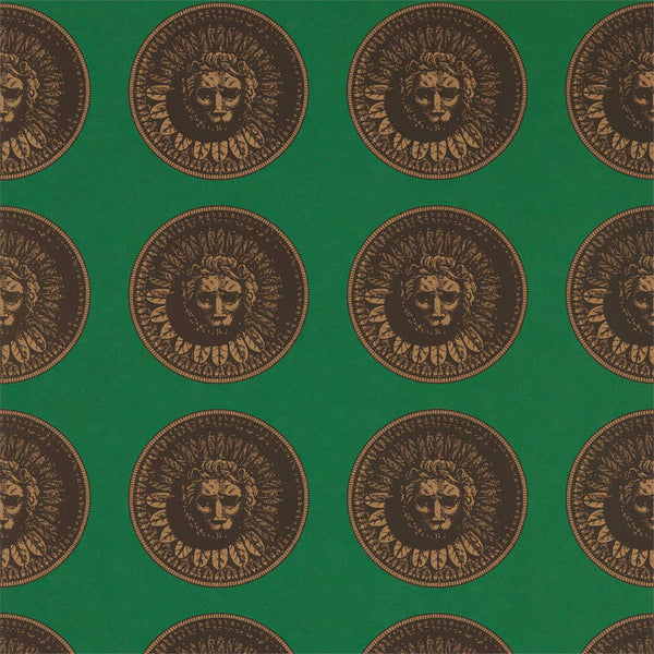 Medallion - Malachite/Gold wallcovering | Zoffany