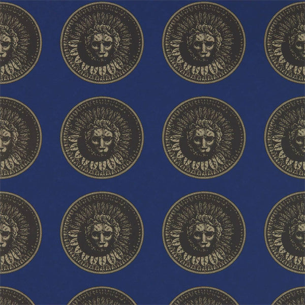 Medallion - Lazuli/Nickle wallcovering | Zoffany
