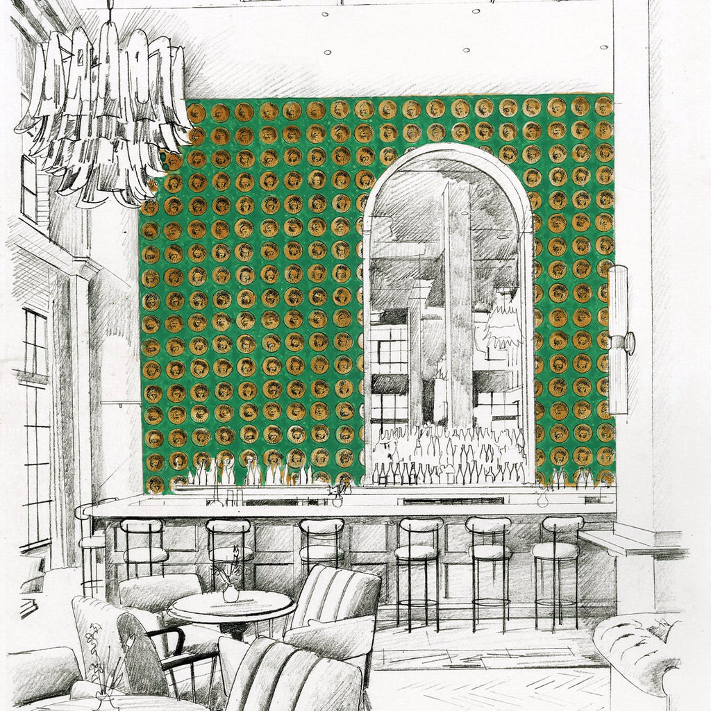 Medallion - Silver/Perfect White Wallcovering | Zoffany