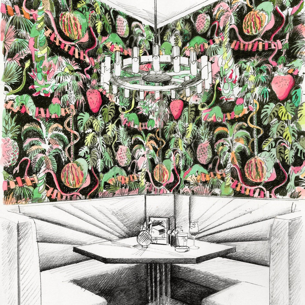 Precarious Pangolins - Tropical Wallcovering | Zoffany