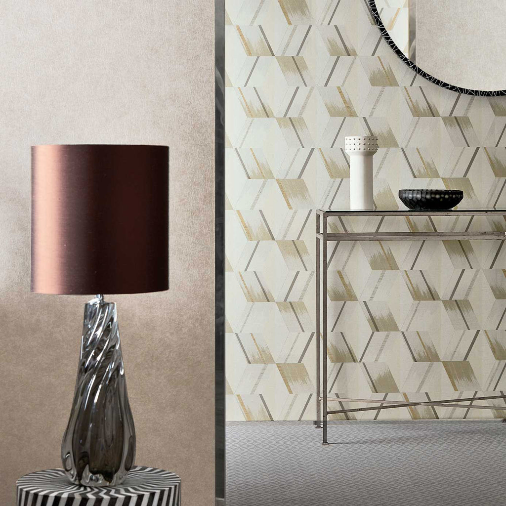 Rhombi - Anthracite Wallcovering | Zoffany