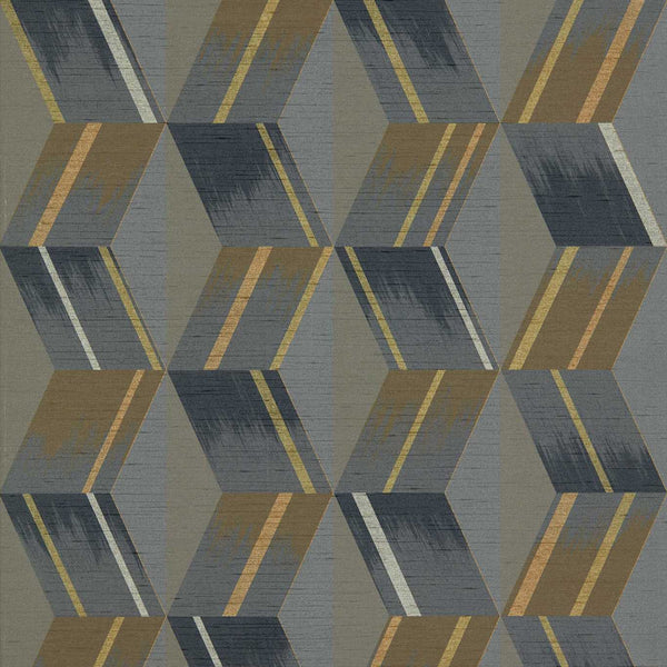 Rhombi - Anthracite wallcovering | Zoffany