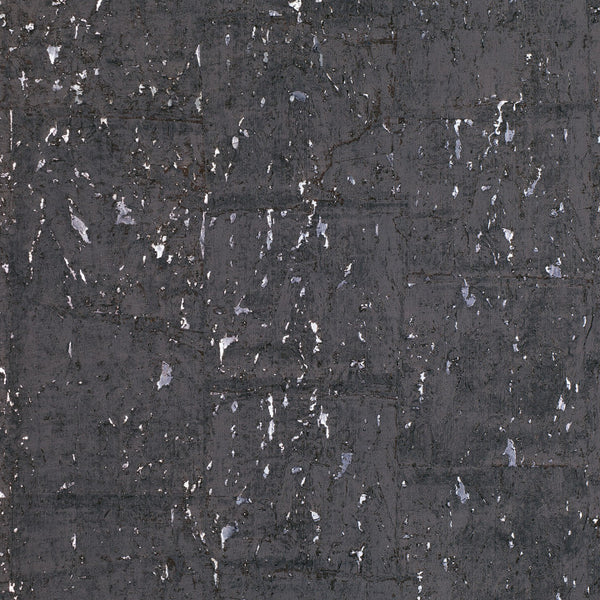 Oolite Foil Night - Charcoal Gray Wallcovering | Romo