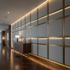 Yorktown Fog Contemporary Upholstered Wall Panel | Architectural Fabrics