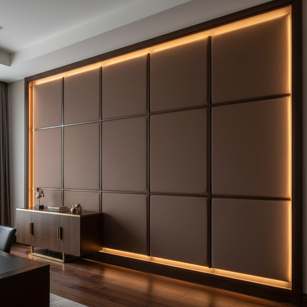 Maho Bay - Mahogany Upholstered Wall Panel | Architectural Fabrics