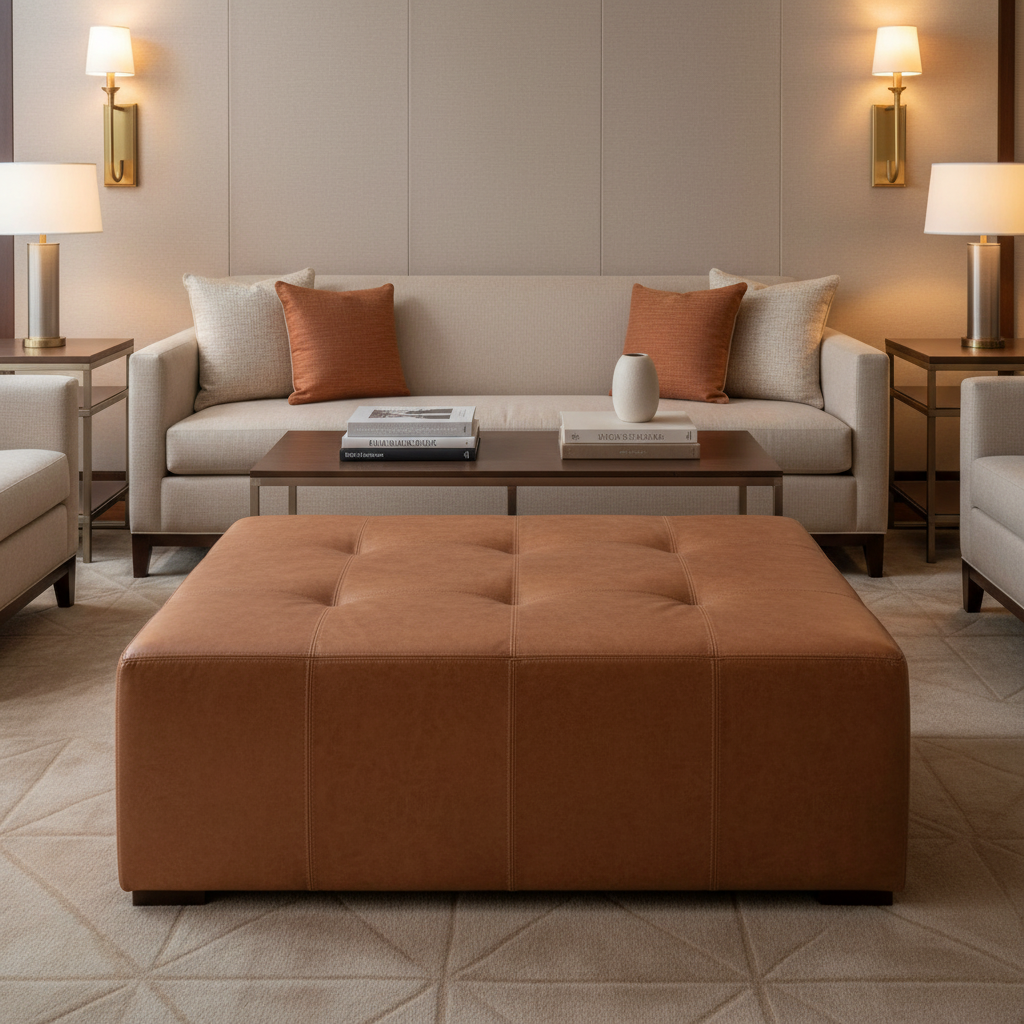 Port Royal - Cedar Upholstered Ottoman | Architectural Fabrics