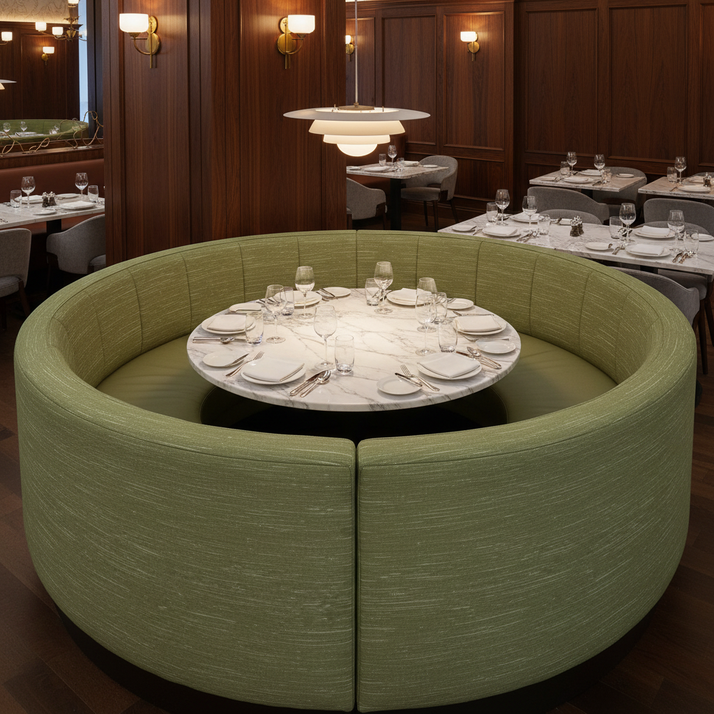 Tradewind Trace - Sprout Upholstered Banquette | Architectural Fabrics