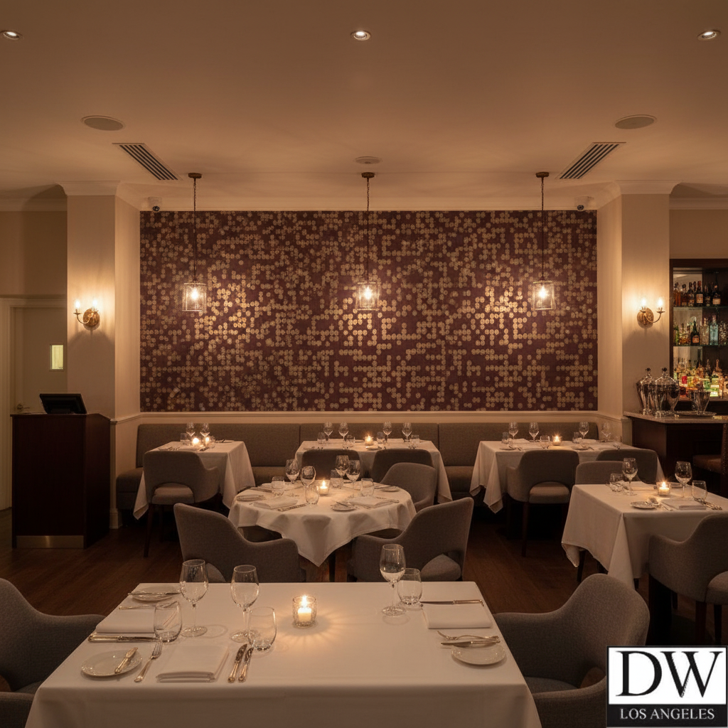 Nice Reima | Hollywood Wallcoverings - Restaurant Dining commercial room setting