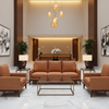 Woven Crosshatch Texture Rustic Sienna Upholstered Sofa | Architectural Fabrics