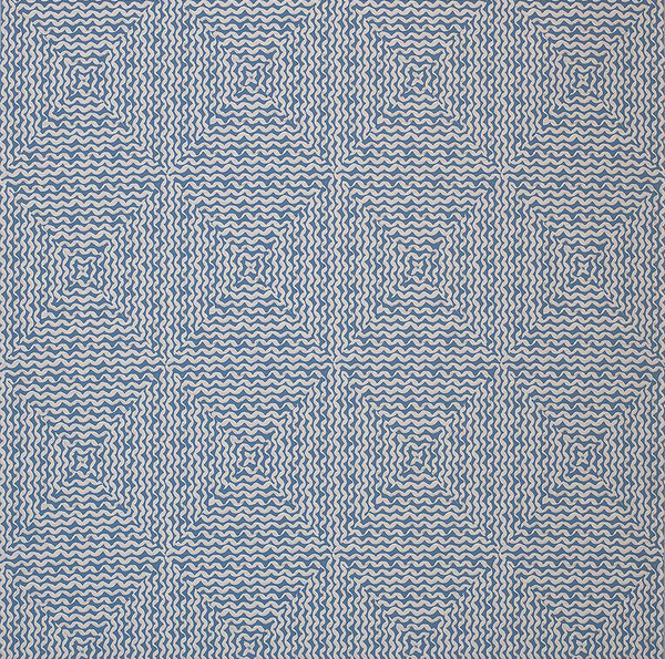 Nina Campbell Fabric - Denim Blue Wallcovering | Nina Campbell