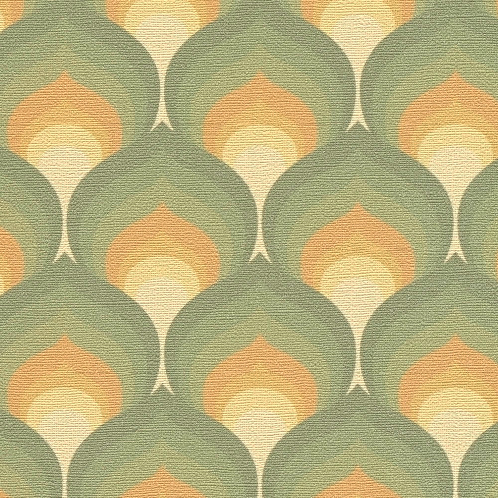 Retro Chic Green Wallcovering | AS Creation