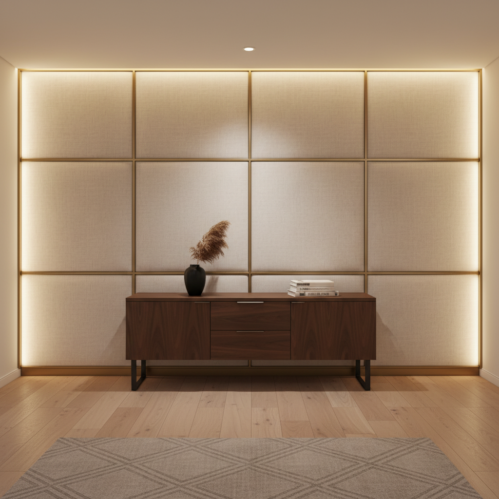 Linen Island - Icecap Upholstered Wall Panel | Architectural Fabrics