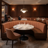 Fine Pebble Grain Rustic Sienna Upholstered Banquette | Architectural Fabrics