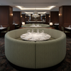 Chevron Woven Texture Sage Green Upholstered Banquette | Architectural Fabrics
