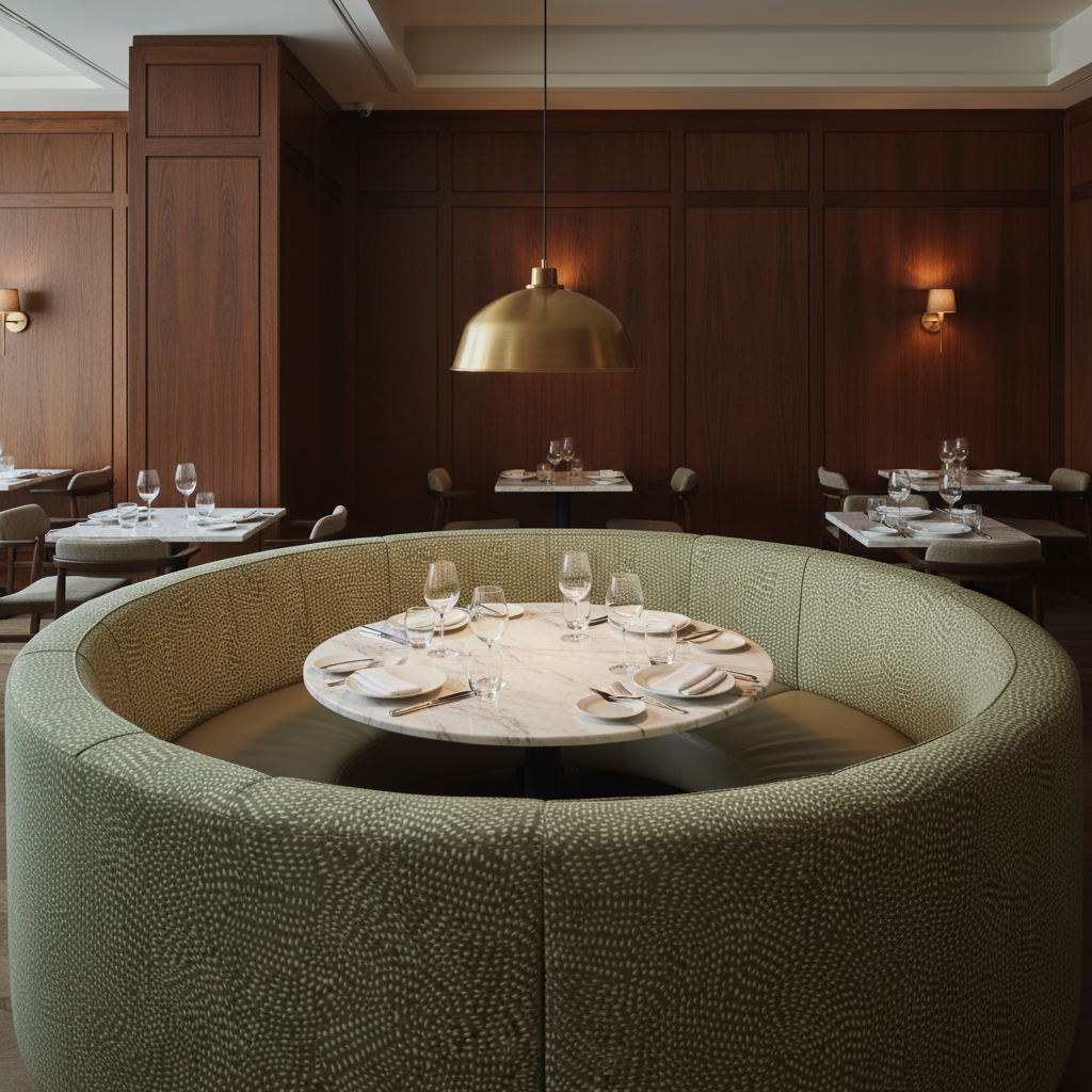 Aster - Aster Layered Polyurethane Upholstered Banquette | Architectural Fabrics